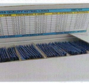 ASSORTIMENTO 118 GUARNIZIONI HITREL PER VETRI MINERALI ALTEZZA 0,80 SPESSORE 0,35 MM DIAMETRI DA 17 A 22 MM - SML103