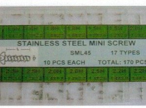 ASSORTIMENTO 170 MICROVITI IN ACCIAIO PER FONDO CASSA - SML45