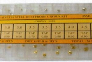 ASSORTIMENTO 54 CORONE ANTIPOLVERE IN ACCIAIO METÀ CROMATE METÀ LAMINATTE - SML52