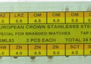 ASSORTIMENTO 24 CORONE IN ACCIAIO TIPO PHILIP WATCH ZENIT SECTOR OMEGA LORENZ - SML53